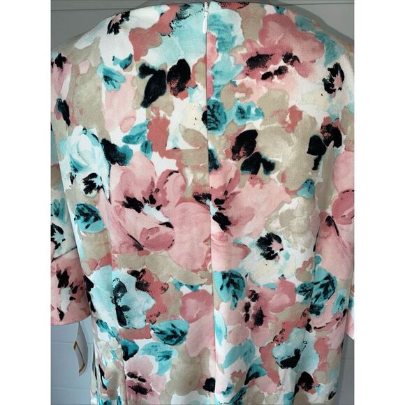 NEW KASPER PINK FLORAL CAREER SHEATH DRESS SIZE 16 Tutu pink - Picture 7 of 12